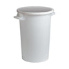 Bidone Immondizia Sovrapponibile Lt 50 - Ø 41 X H 49 Cm - Bianco - Ics