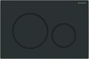 Placca Di Comando Sigma20 Doppio Tasto Neronero Opaco Geberit