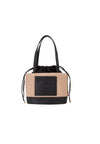 V 73 Borsa a spalla Donna Shopping CAT Naturale Nero da donna