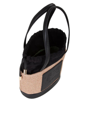 V 73 Borsa a spalla Donna Shopping CAT Naturale Nero da donna