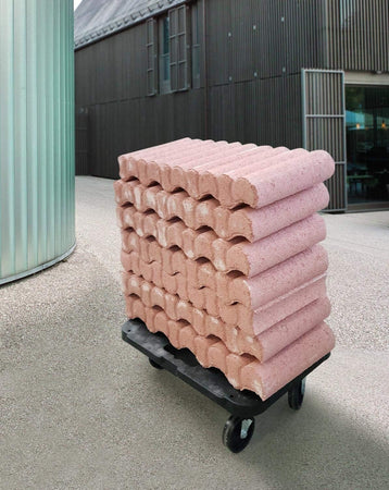 Carrello Pedana Pianale Con Ruote 48X29Xh12.5 Cm Portata 300 Kg Nero Dolly