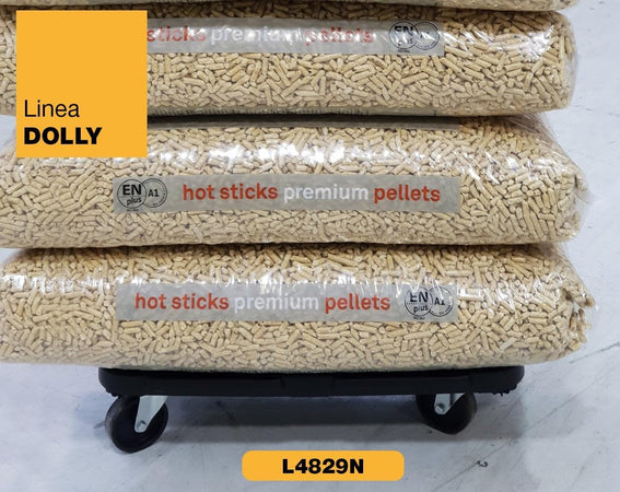 Carrello Pedana Pianale Con Ruote 48X29Xh12.5 Cm Portata 300 Kg Nero Dolly