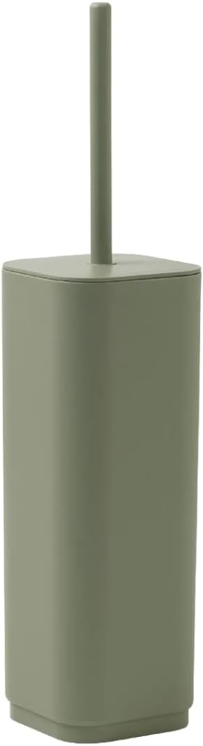 Porta Scopino Wc Da Appoggio In Resine Termoplastiche Riciclate Modello Ekopla' - Dim. Cm (Lxpxh): 9X9X38,8 - Verde Salvia - Gdy