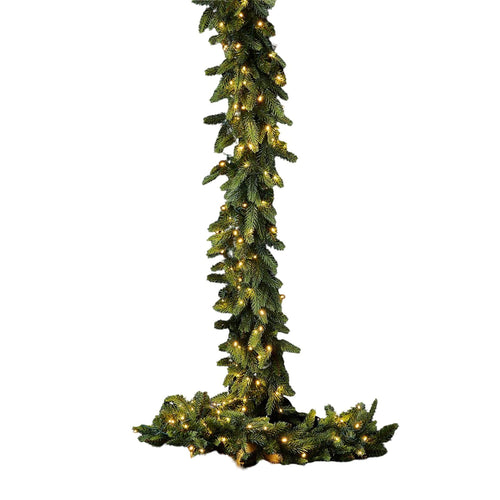 Festone natalizio con 170 led ghirlanda in PE effetto Real Touch 270 cm