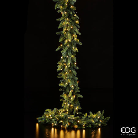 Festone natalizio con 170 led ghirlanda in PE effetto Real Touch 270 cm
