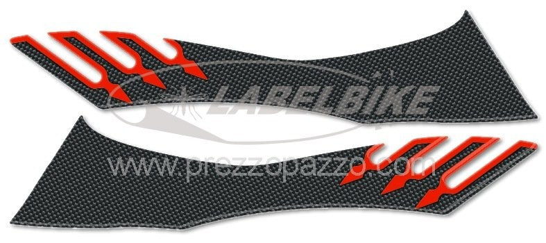 2 ADESIVI 3D GRANDI NERI-CARBONIO TUNING T MAX per SOTTO SELLA MOTO YAMAHA TMAX 08-11