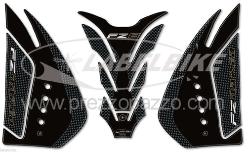 ADESIVI SERBATOIO in RESINA Stickers 3D compatibili per moto YAMAHA FZ8 Carbon
