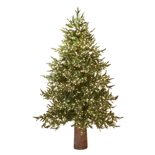 Albero di Natale Pino Luxury con LED integrati, in PE Effetto Real Touch