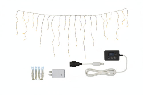 Tenda Sfalsata150 Led Bianco Freddo Per Esterno Con Gioco Luci- - Mt. 2,7 X 0,9 Max - 22 Fili - 1 Pezzi