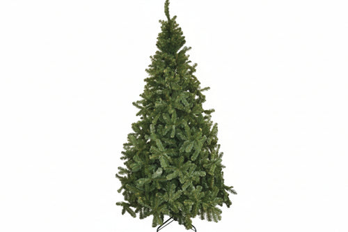 Albero Di Natale Pino Verde- - Cm.150H. Con 387 Rami, Base In Metallo - 1 Pezzi