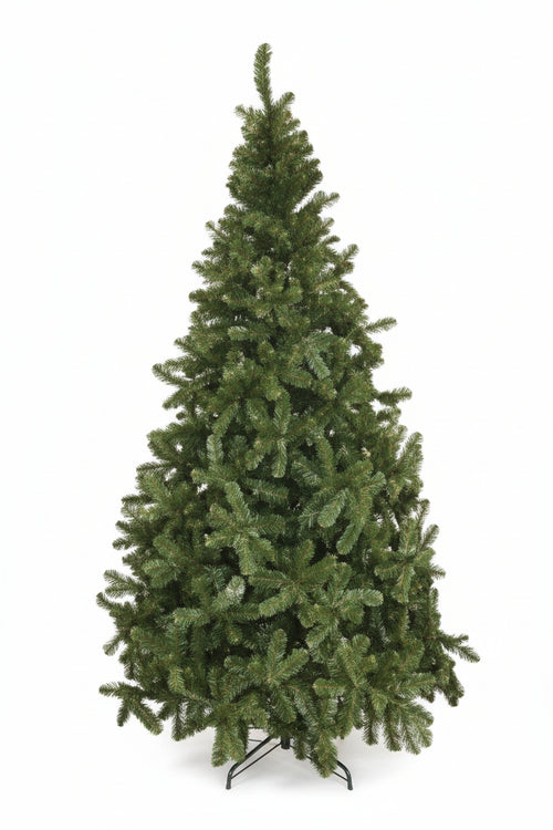 Albero Di Natale Pino Verde- - Cm.180H. Con 615 Rami, Base In Metallo - 1 Pezzi