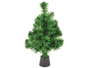 Albero Di Natale A Fibre Ottiche- - Cm. 45 H. Base In Plastica - 1 Pezzi