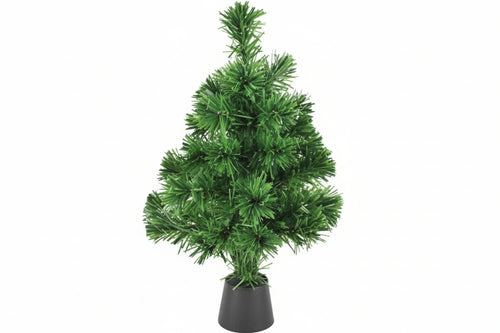 Albero Di Natale A Fibre Ottiche- - Cm. 45 H. Base In Plastica - 1 Pezzi
