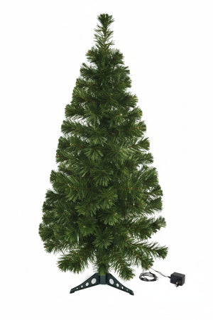 Albero Di Natale A Fibre Ottiche Multicolor- - Cm.100H. Base In Plastica - 1 Pezzi