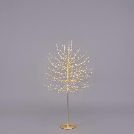 Albero luminoso "Faggio" tronco lungo rami a microled luce calda da interno ed esterno