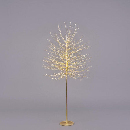 Albero luminoso "Faggio" tronco lungo rami a microled luce calda da interno ed esterno