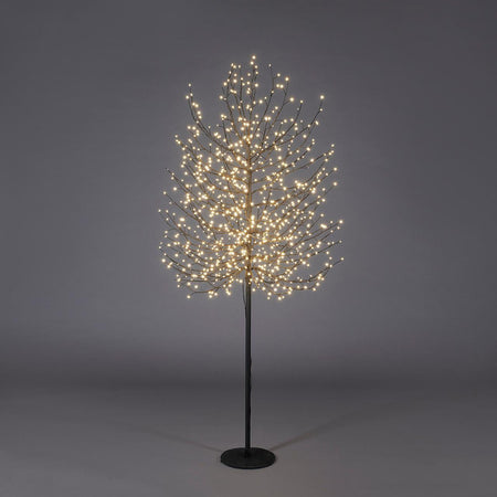 Albero luminoso "Faggio" tronco lungo rami a microled luce calda da interno ed esterno