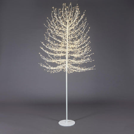 Albero luminoso "Faggio" tronco lungo rami a microled luce calda da interno ed esterno