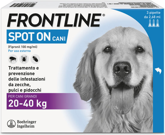 Frontline Antiparassitario Spot On Per Cani 20÷40 Kg. (Cf. 3 Pipette)