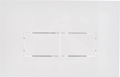 Placca Per Cassetta Incasso Pucci Eco 2 Pulsanti Linea Mod.2014- Bianca- Pucci- Pezzi 1