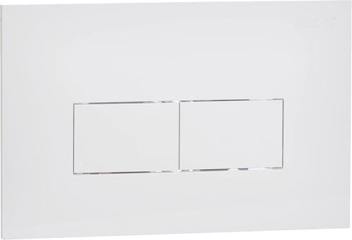 Placca Di Comando Eco Linea Doppio Tasto Bianca Pucci