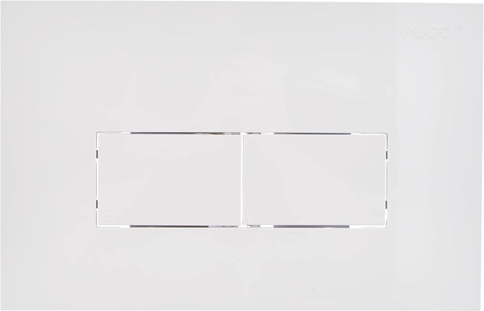 Placca Di Comando Eco Linea Doppio Tasto Bianca Pucci