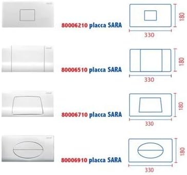 Kit Sara Mono Tasto Telaio + Placca Cm.33 Sp.1,2 Bianca Pucci