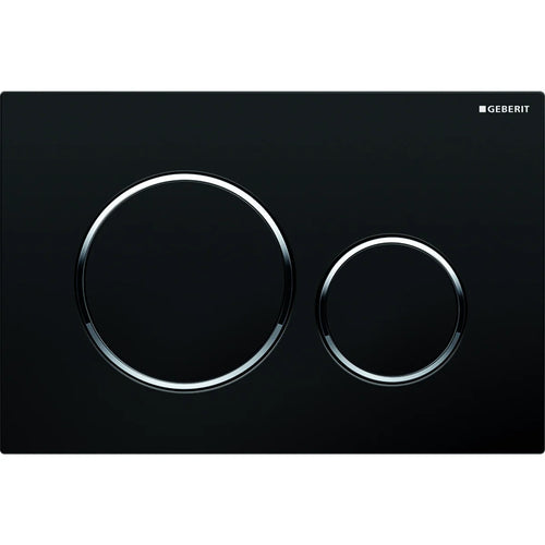 Placca Di Comando Sigma20 Doppio Tasto Neracromo Geberit