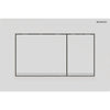 Placca Di Copertura 2 Tasti Sigma 30 Geberit Bianco Opaco Bordo Inf. Bianco