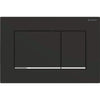 Placca Di Copertura 2 Tasti Sigma 30 Geberit Nero Opa./Bordo Inf. Cromato