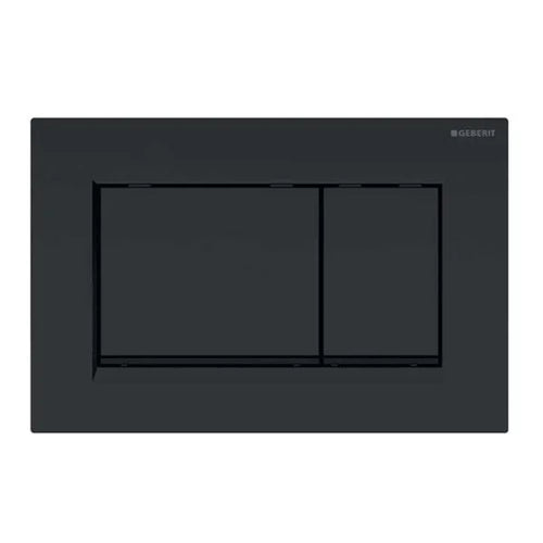 Placca Di Copertura 2 Tasti Sigma 30 Geberit Nero Opaco Bordo Inf. Nero