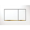 Placca Di Copertura 2 Tasti Sigma 30 Geberit Bianco Bordo Inf. Oro