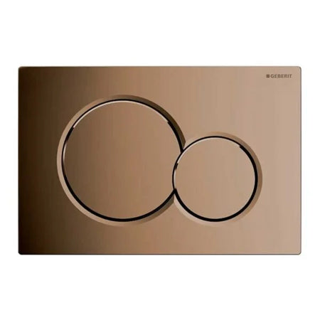 Placca Di Comando Sigma01 Doppio Tasto Ottone Lucido Geberit