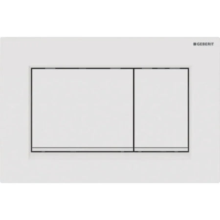 Placca Di Comando Sigma 30 Doppio Tasto Bianco Opaco Geberit