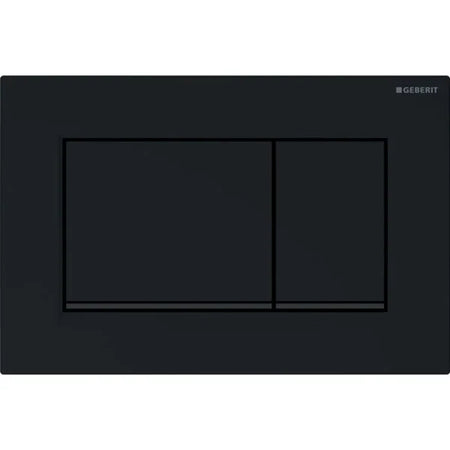 Placca Di Comando Sigma 30 Doppio Tasto Nero Opaco Nero Geberit