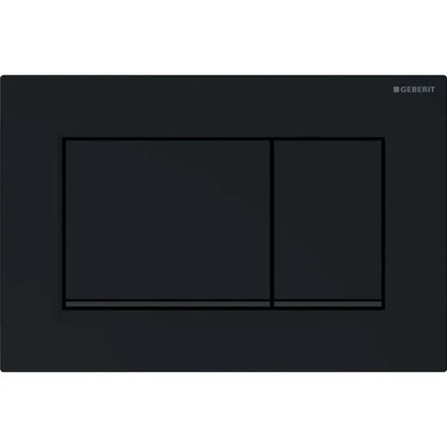Placca Di Comando Sigma 30 Doppio Tasto Nero Opaco Nero Geberit