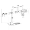 Supporto da scrivania per 2 Monitor 13-32'' con base