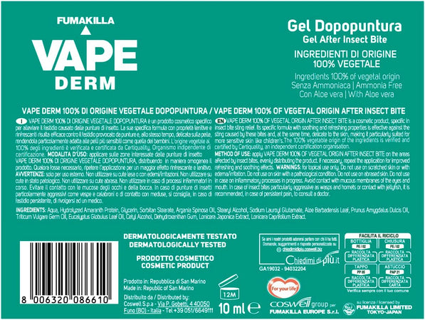 Penna Gel Dopopuntura 'Vape Derm' Ml 10 - Vape
