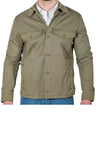 HESKIMO Giacche Uomo Overshirt Uomo Heskimo Verde Militare da uomo