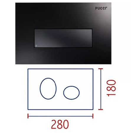 Placca Per Cassetta Pucci Sara Linea Mod. 2014- Nera- Pucci