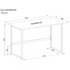 TECHLY ICA-TB 3545W - SCRIVANIA MINIMAL - COLORE BIANCO - 1200 x 600 mm