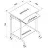 TECHLY ICA-TB S005W - SCRIVANIA COMPATTA BIANCA CON RIPIANO TASTIERA ESTRAIBILE