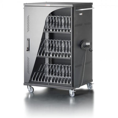 Carrello Stazione di Ricarica Ventilato 36 Notebook o Smartphone Nero