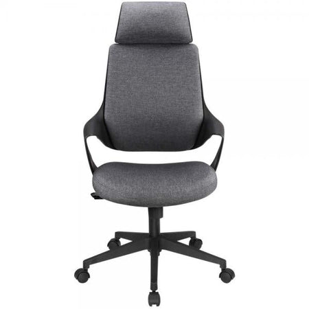 Sedia per Ufficio con Schienale Alto Design Moderno Grigio