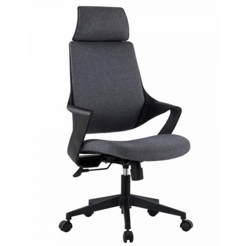 Sedia per Ufficio con Schienale Alto Design Moderno Grigio