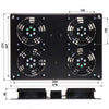 Gruppo di 4 Ventole a Soffitto per Rack 19'' NetRack