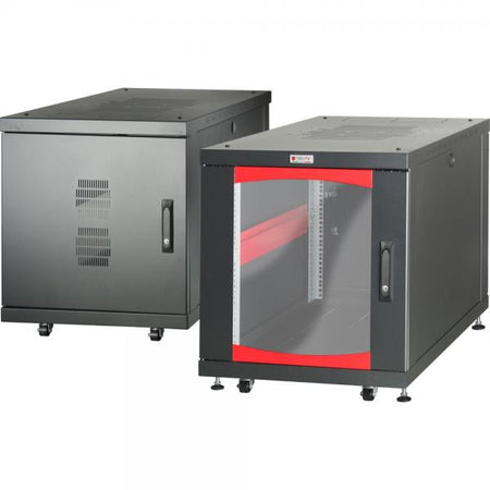 Armadio Server Rack 19'' 600x800 12 Unità Nero da sotto-scrivania