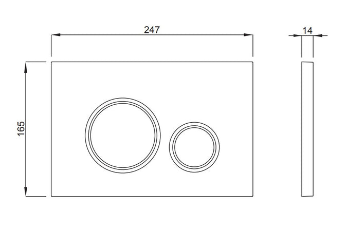 Placca Doppio Scarico Vela Bianca Schwab