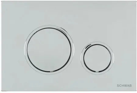 Placca Doppio Scarico Vela- Cromo Lucido Schwab