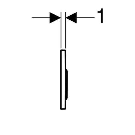 Placca Di Comando 2 Tasti Omega 20- Cromo Anelli Cromo Satinato Geberit